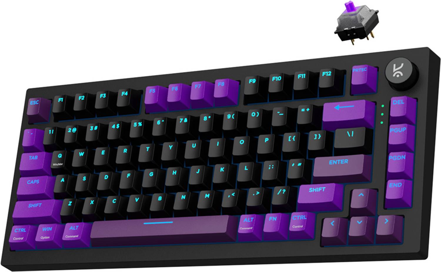 Kreo Swarm Wireless Mechanical Gaming Keyboard, 5-Pin Hot Swap PCB and RGB Backlight Wireless Tenkeyless Gaming Keyboard Compatible with Desktop, Laptop, Mac with Compact Tenkeyless Layout, Retractable Ergonomic Tilt Stand, Backlit LED Illumination