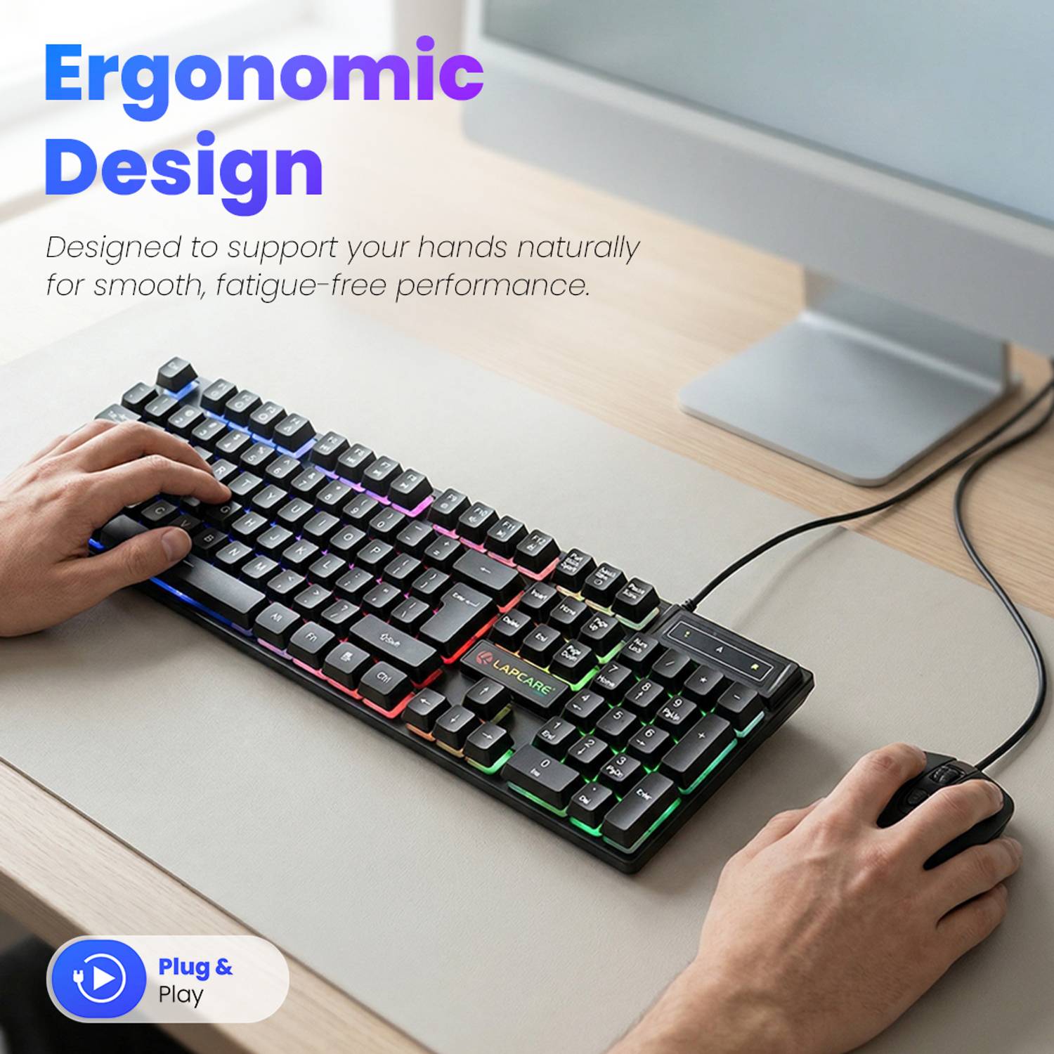 LAPCARE LGK-162 Wired USB Gaming Keyboard - Image 4