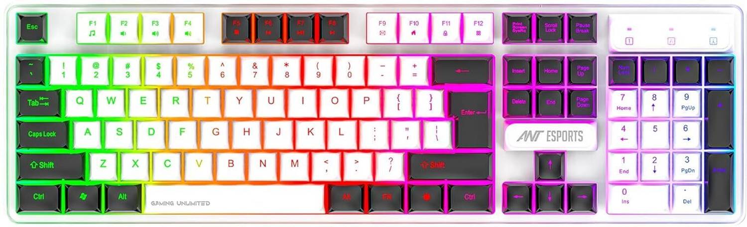 Ant Esports MK1700 Membrane USB-A Connection, Quiet Keystrokes, 1