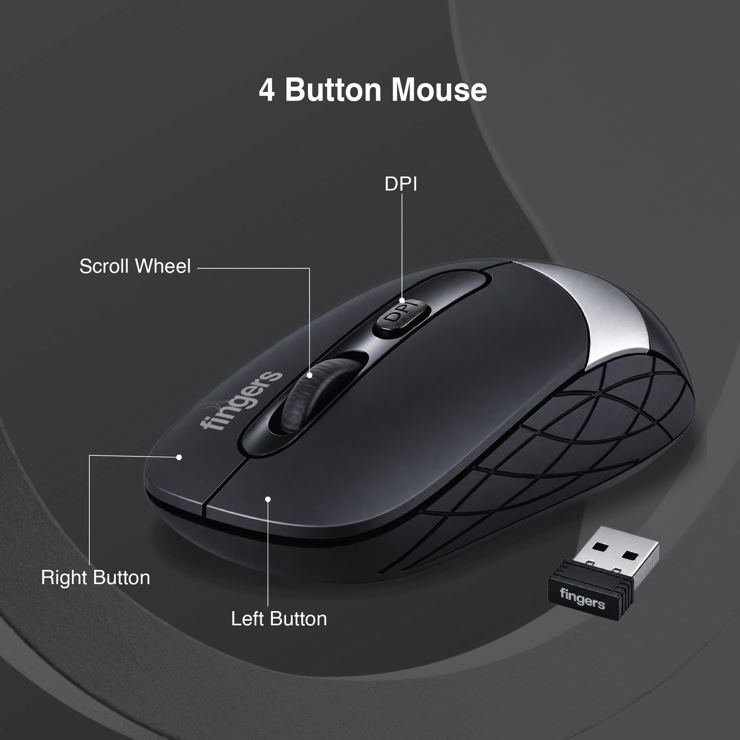 Image of FINGERS Duo-Recharge Combo With Mouse Wireless Standard Desktop Keyboard Compatible with Desktop, Laptop, Tablet, iPad, Mac Easy to Use,Plug and Play,Quick, Comfy Durable body