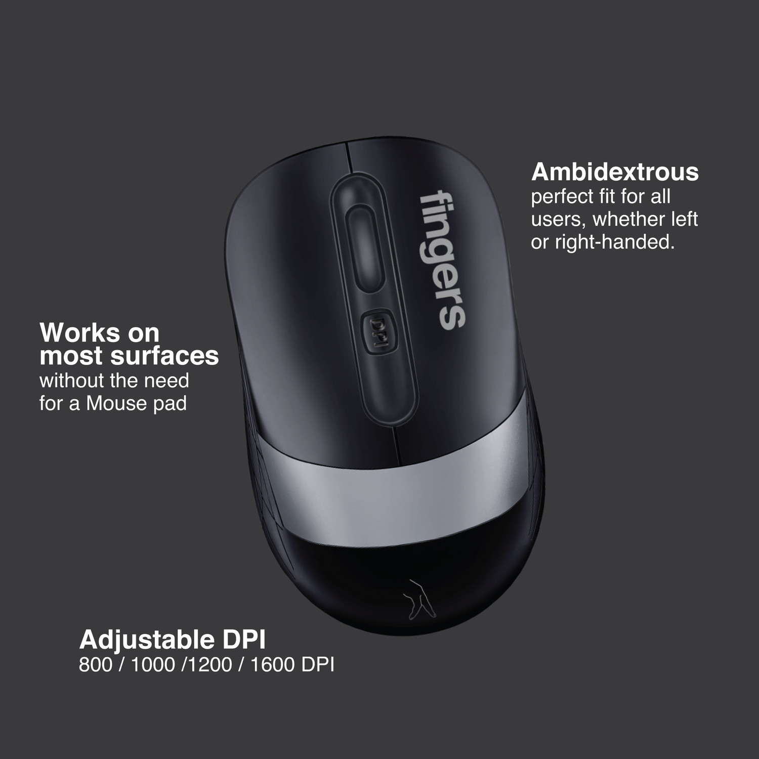 Image of FINGERS Duo-Recharge Combo With Mouse Wireless Standard Desktop Keyboard Compatible with Desktop, Laptop, Tablet, iPad, Mac Easy to Use,Plug and Play,Quick, Comfy Durable body