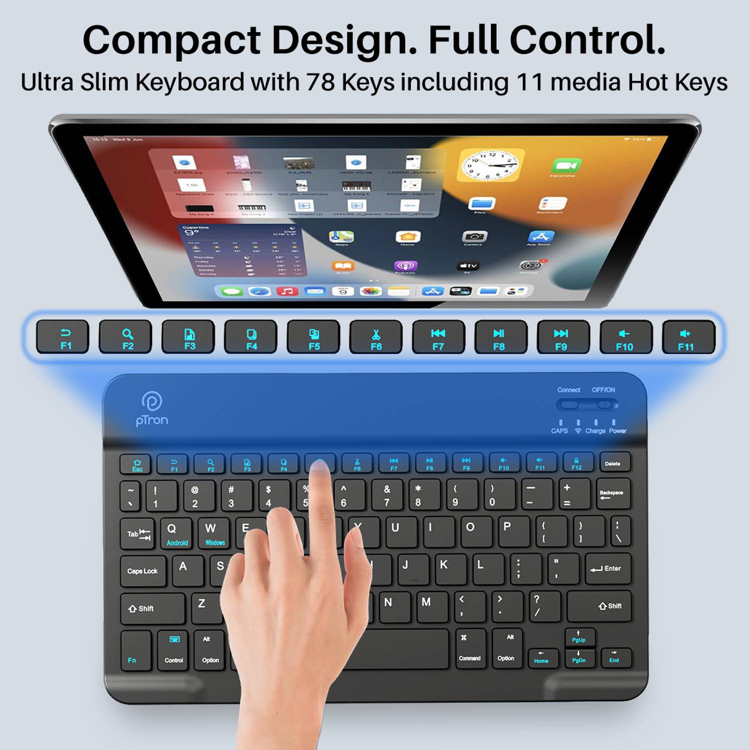 pTron Keyvo KW4 Bluetooth Keyboard & Mouse Combo - Image 4