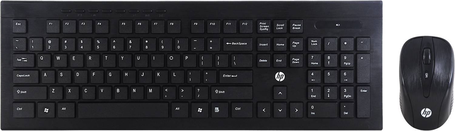 HP wireless keyboard & mouse combo Wireless Standard Laptop Keyboard Compatible with Desktop, Laptop, Mac 1600 DPI Mouse,Ultraslim design keyboard with brush metal finish/3 Yrs Warranty