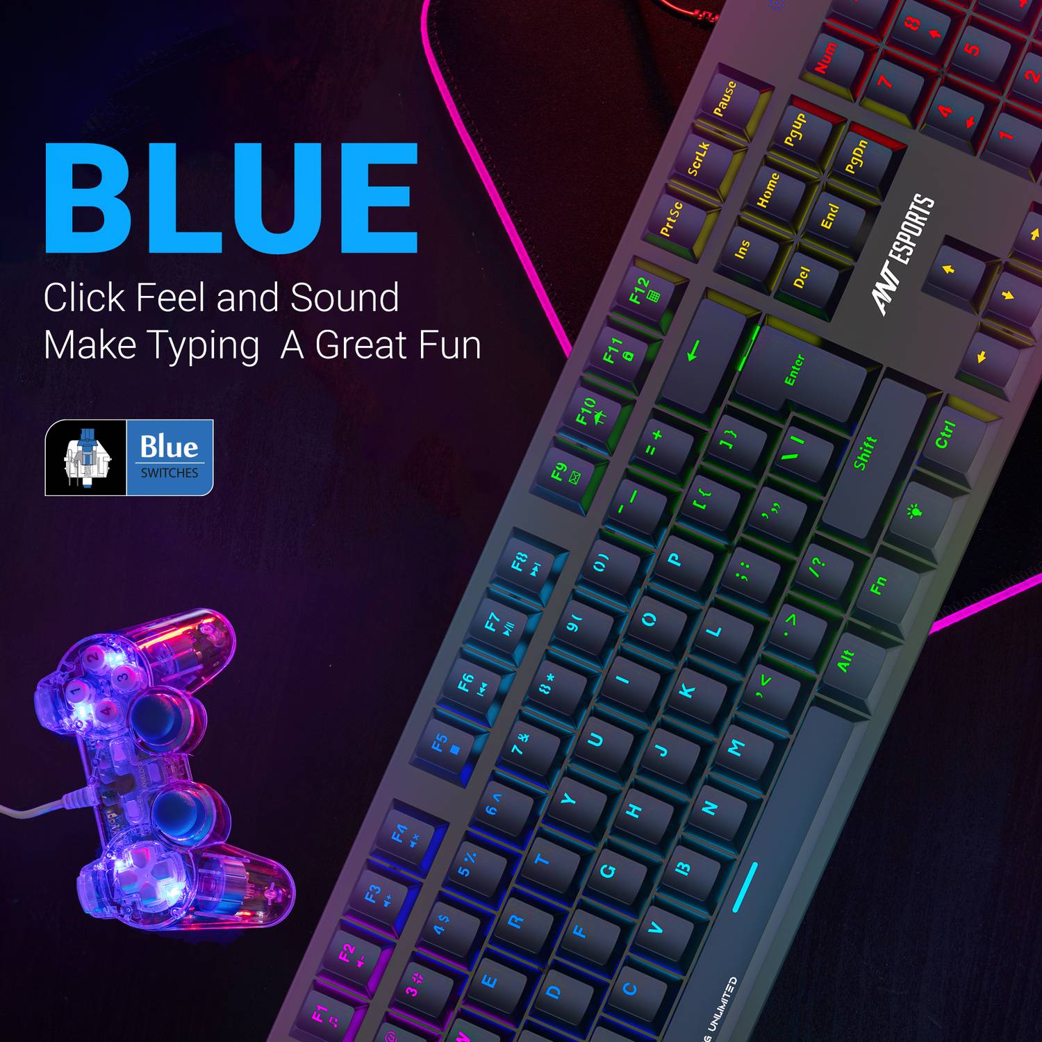 Ant Esports MK3400 Pro V3 Wired Gaming Keyboard - Image 4