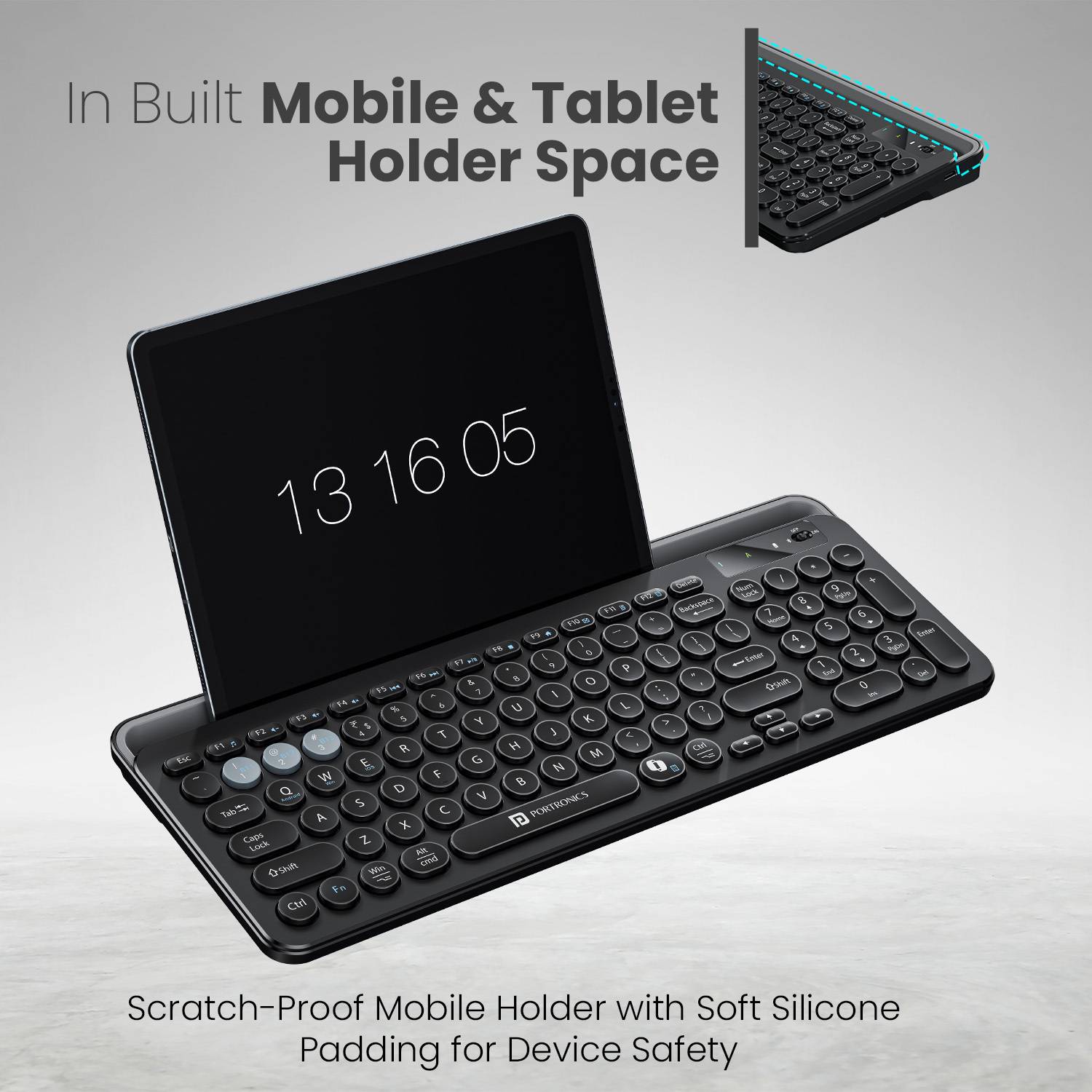 Portronics Bubble 3.0 Wireless Bluetooth Keyboard - Image 2