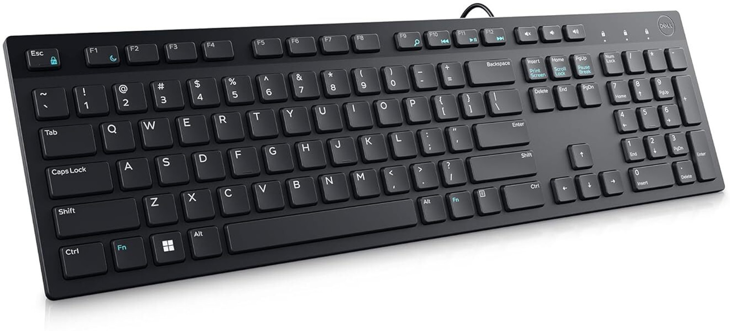 Image of DELL KB216 PS2 Standard Desktop Keyboard Compatible with Desktop, Laptop