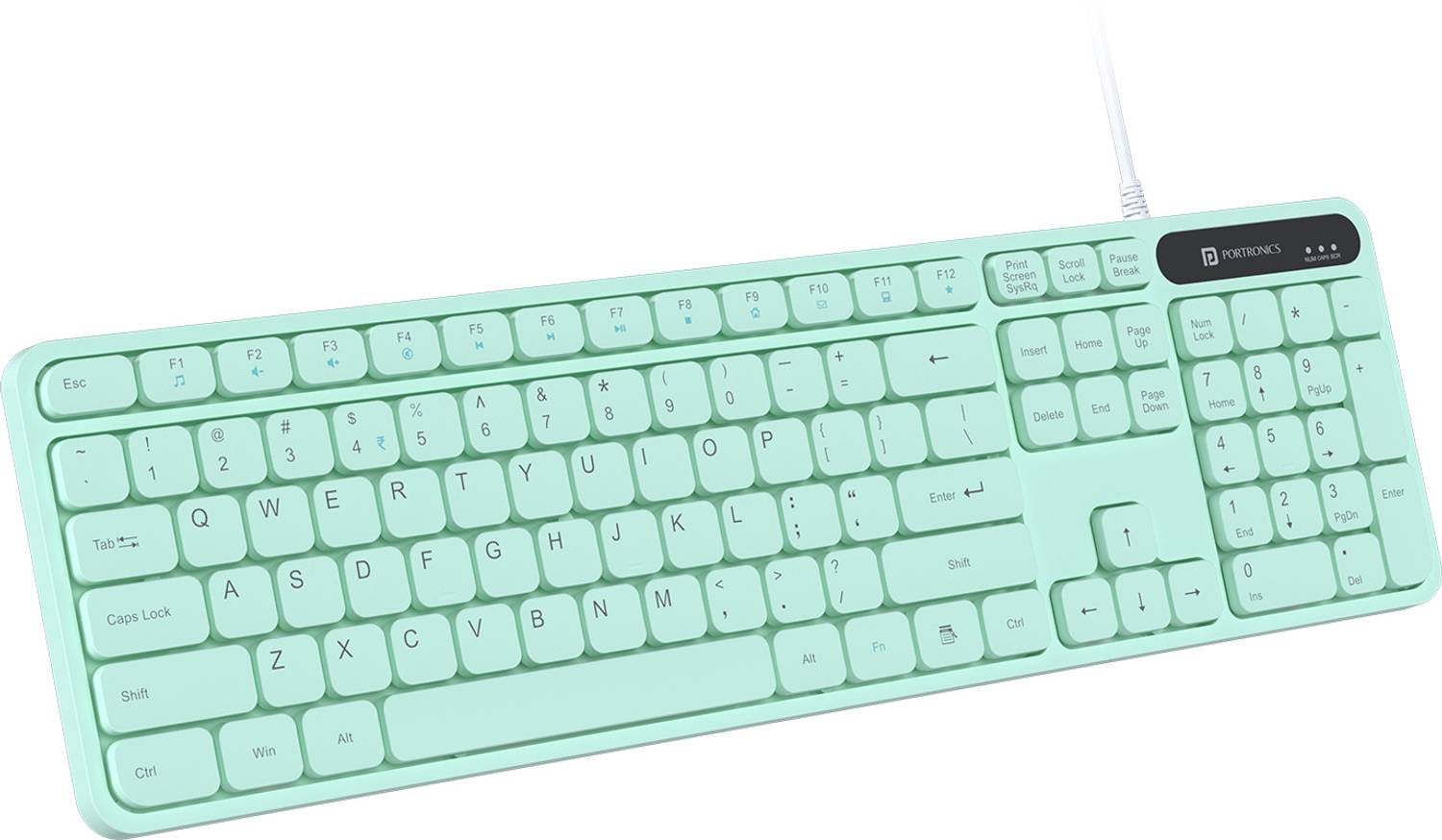 Portronics Ki-Pad 3 USB Wired Keyboard, Noise-free Typing, Large