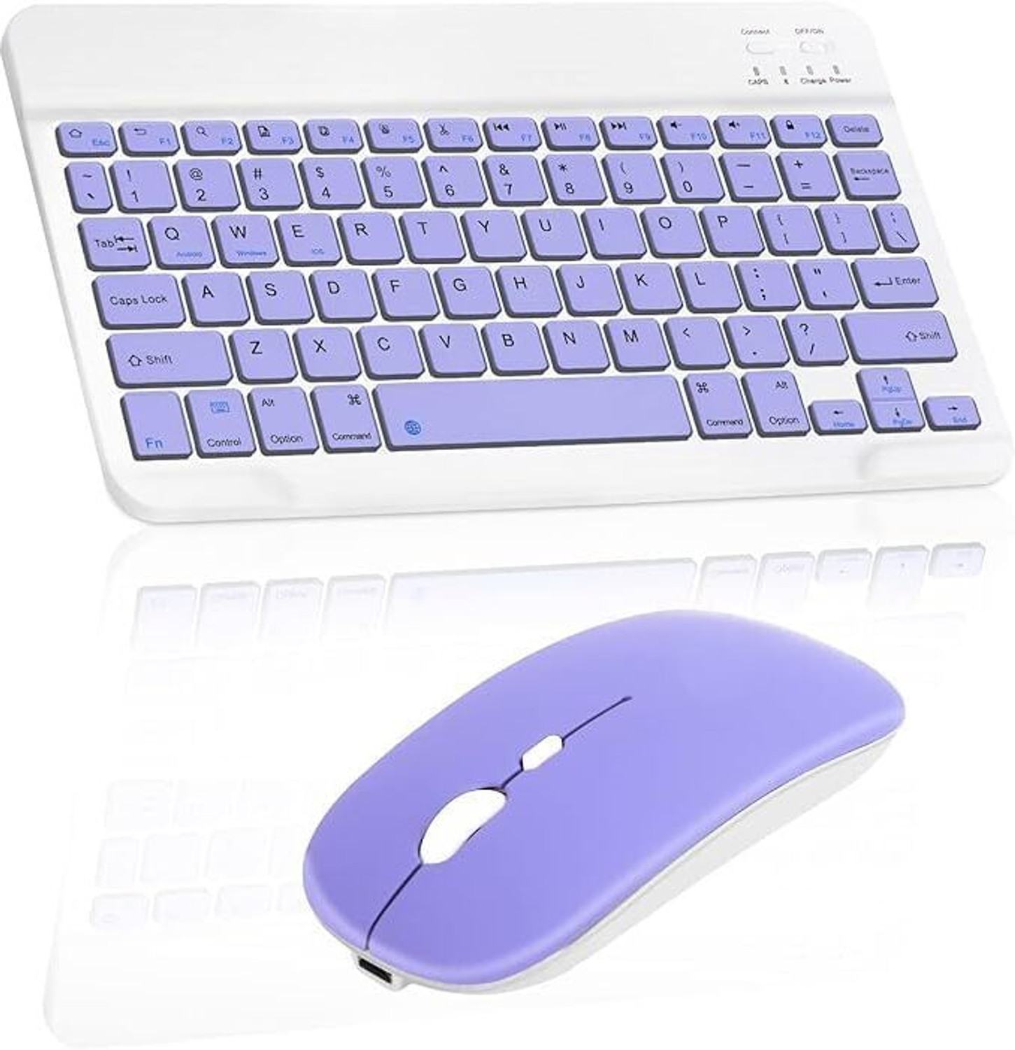 Image of VOOCME Bluetooth Keyboard & Mouse Combo, 3 DPI Upto 1200 DPI- Bluetooth Standard Laptop Keyboard Compatible with Laptop
