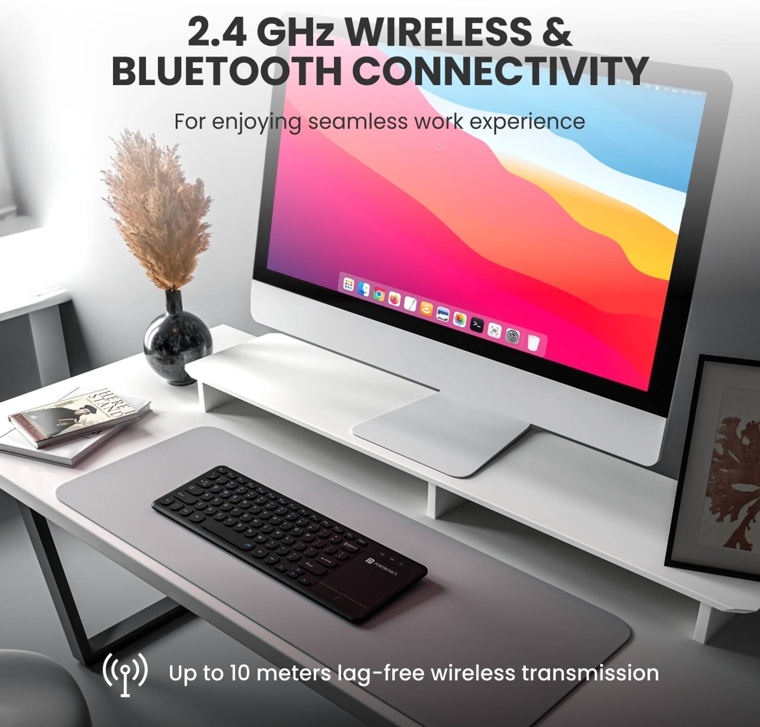 Portronics Bubble Pro Wireless Keyboard with Touchpad - Image 5
