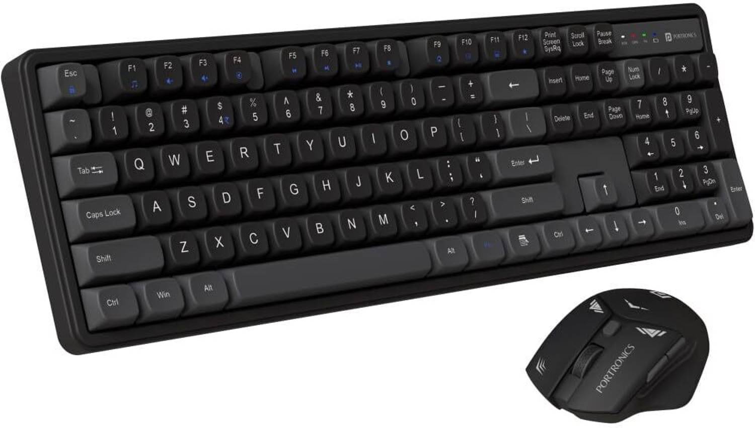 Portronics Key9 Combo Wireless Keyboard and Mouse, Ergonomic Mous