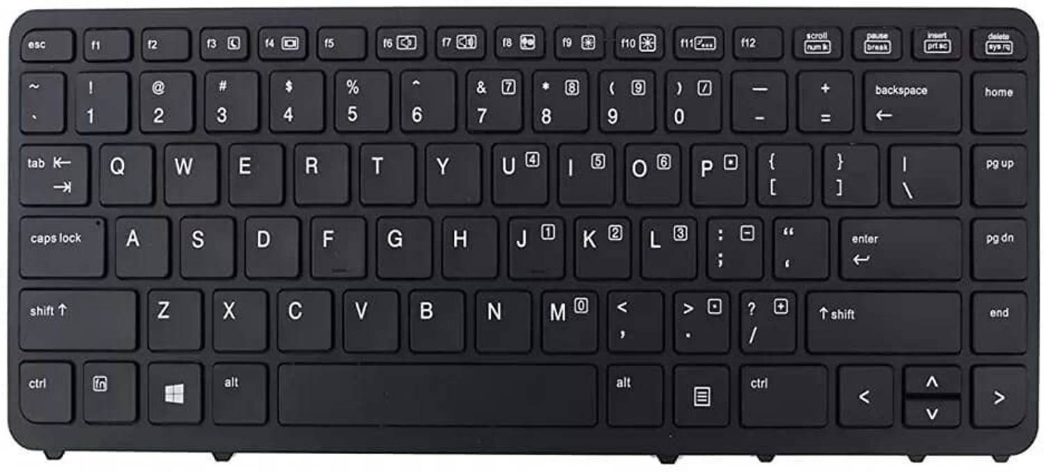 Laptop keyboard fr HP EliteBook 840 G1,840 G2,850 G1,745 G2,Non-Backlit Black US