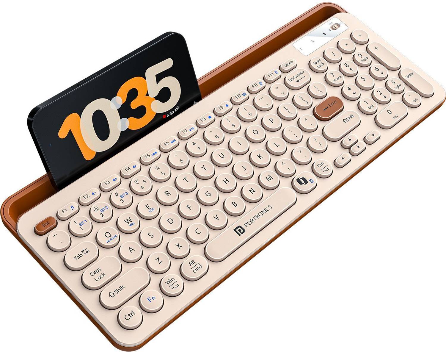 Portronics Bubble 3.0 Wireless Bluetooth Rechargeable Keyboard,Du