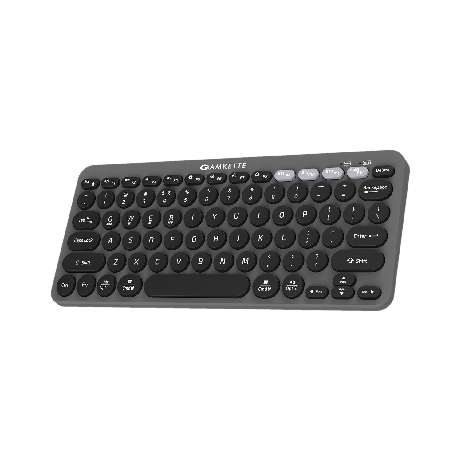 AMKETTE Optimus 4 in 1 Compact Bluetooth, Wireless Handheld Laptop Keyboard Compatible with Desktop, Laptop, Tablet, iPad, Mac multimedia_keys,Optimus BT Keyboard