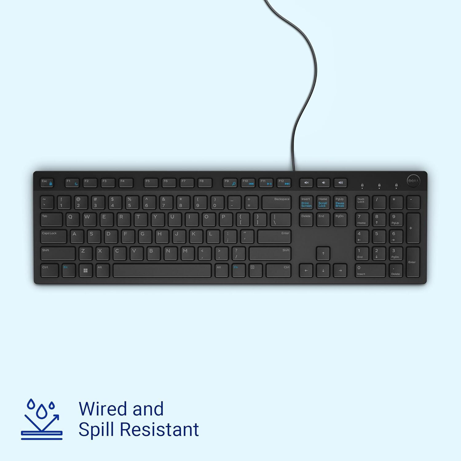 Image of DELL KB216 PS2 Standard Desktop Keyboard Compatible with Desktop, Laptop