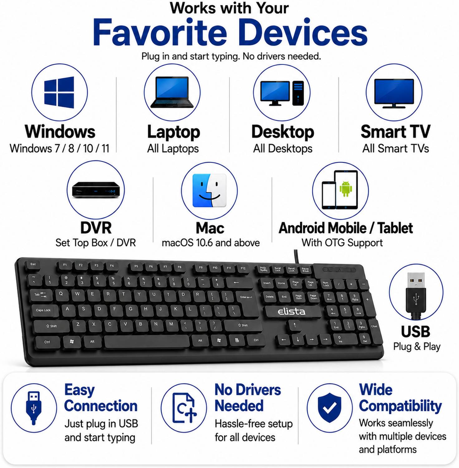 Elista ELS WK-710 Wired USB Keyboard - Image 5