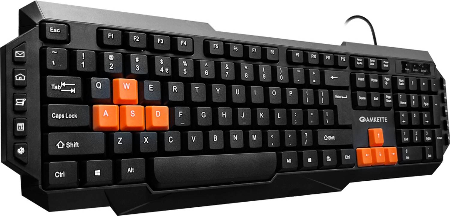 AMKETTE Xcite PRO Wired USB Standard Laptop Keyboard Compatible with Desktop, Laptop, Mac