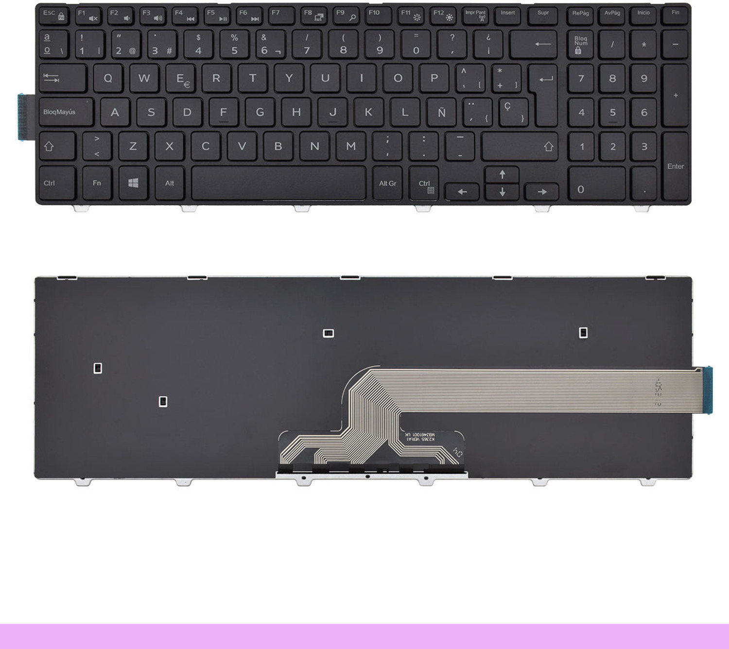 Image of TecSone Replacement Laptop Keyboard for Vostro 15 (3558) Wireless Laptop-size Laptop Keyboard Compatible with Laptop
