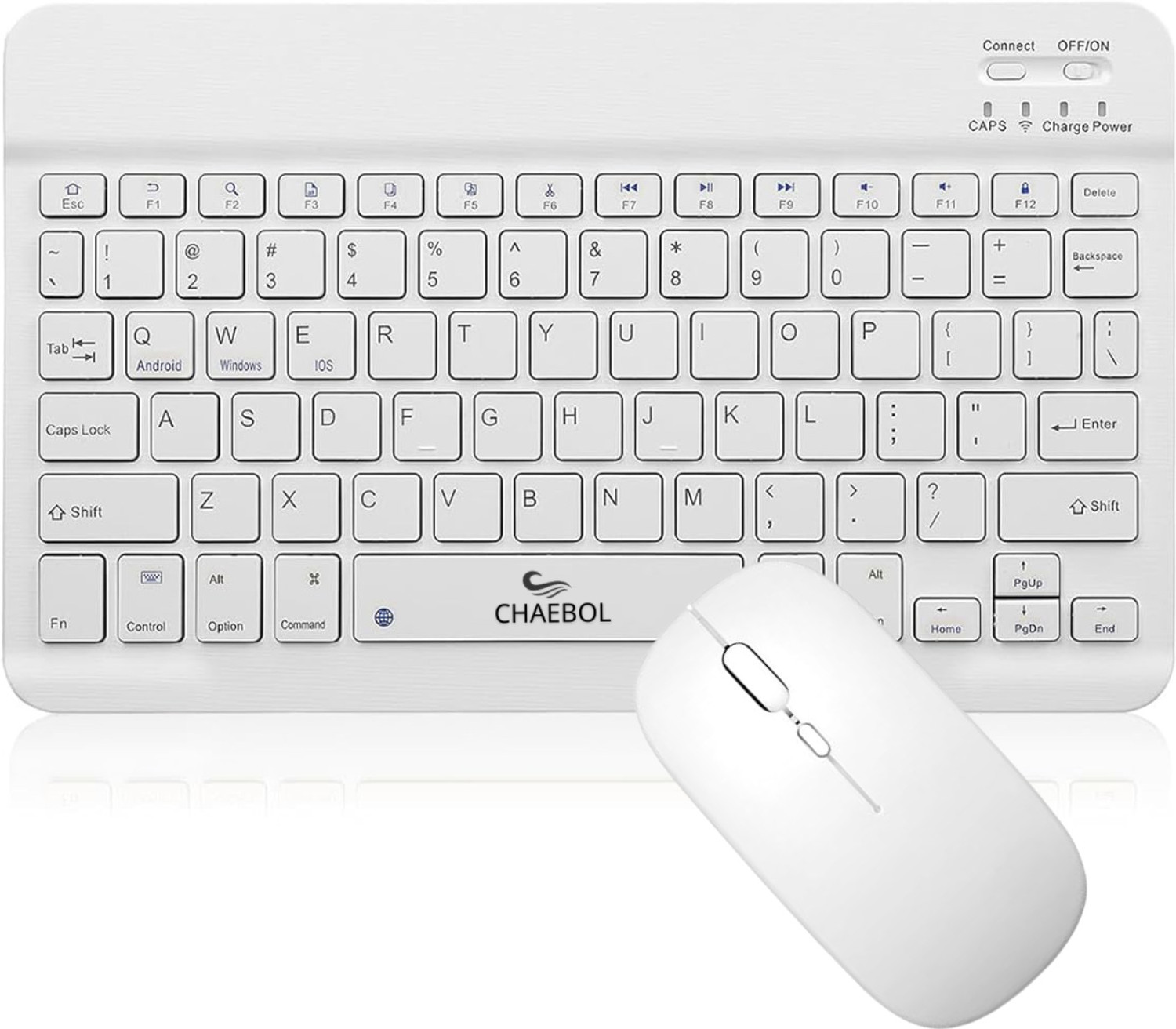 Image of Chaebol Bluetooth Keyboard and Mouse Combo Rechargeable Portable Wireless Bluetooth, Wireless Laptop-size Laptop Keyboard Compatible with Tablet, Desktop, iPad, Laptop