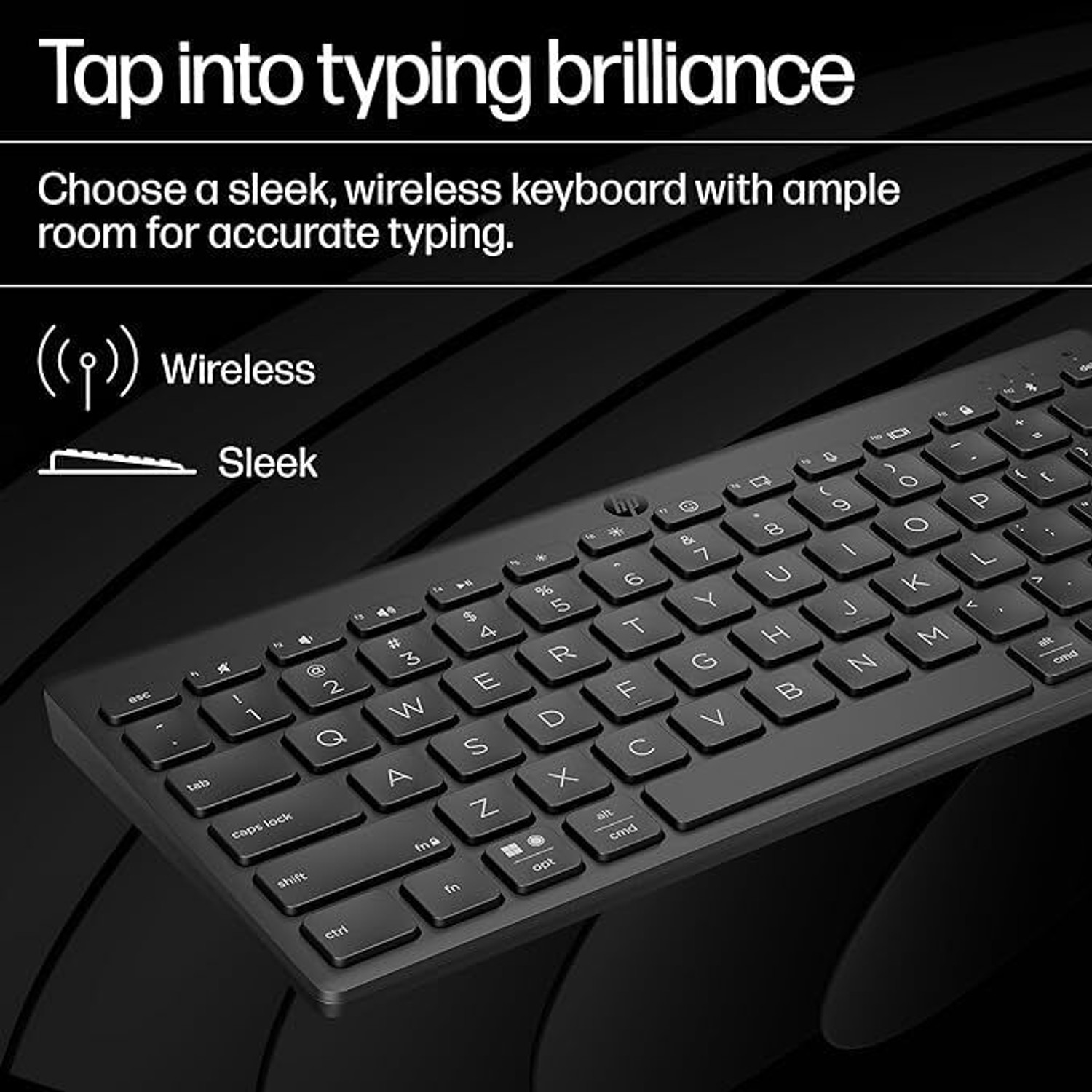 Image of HP 350 Compact Multi-Device Bluetooth Standard Multi-device Keyboard Compatible with Desktop, Laptop, Tablet, iPad, Mac connectivity (upto 3 devices) with 2 years battery life