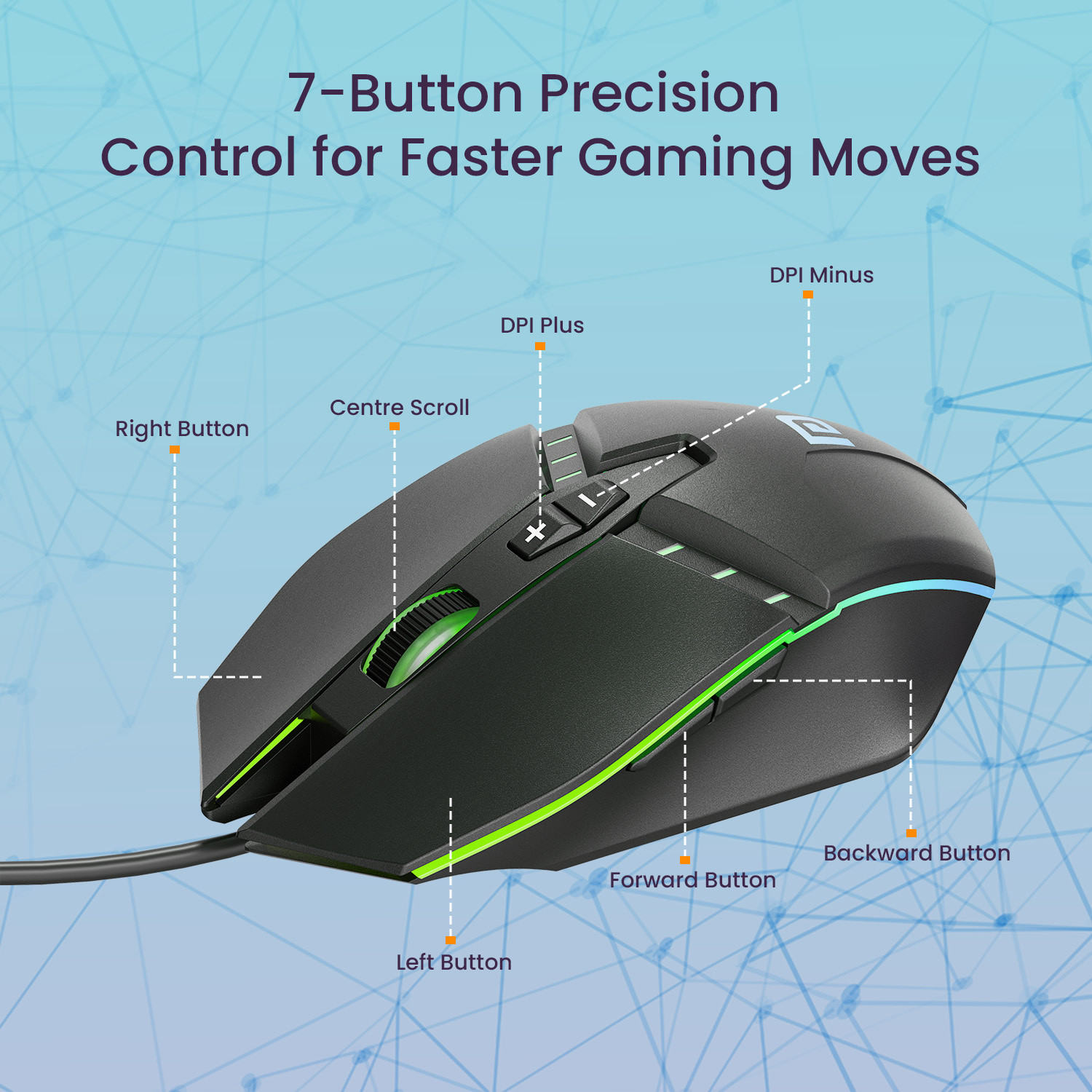 Image of Portronics Ki-Pad 5 Wired Gaming Keyboard Mouse Combo,7-Button Mouse Control,Anti-Ghosting Wired USB Standard Laptop Keyboard Compatible with Desktop, Laptop