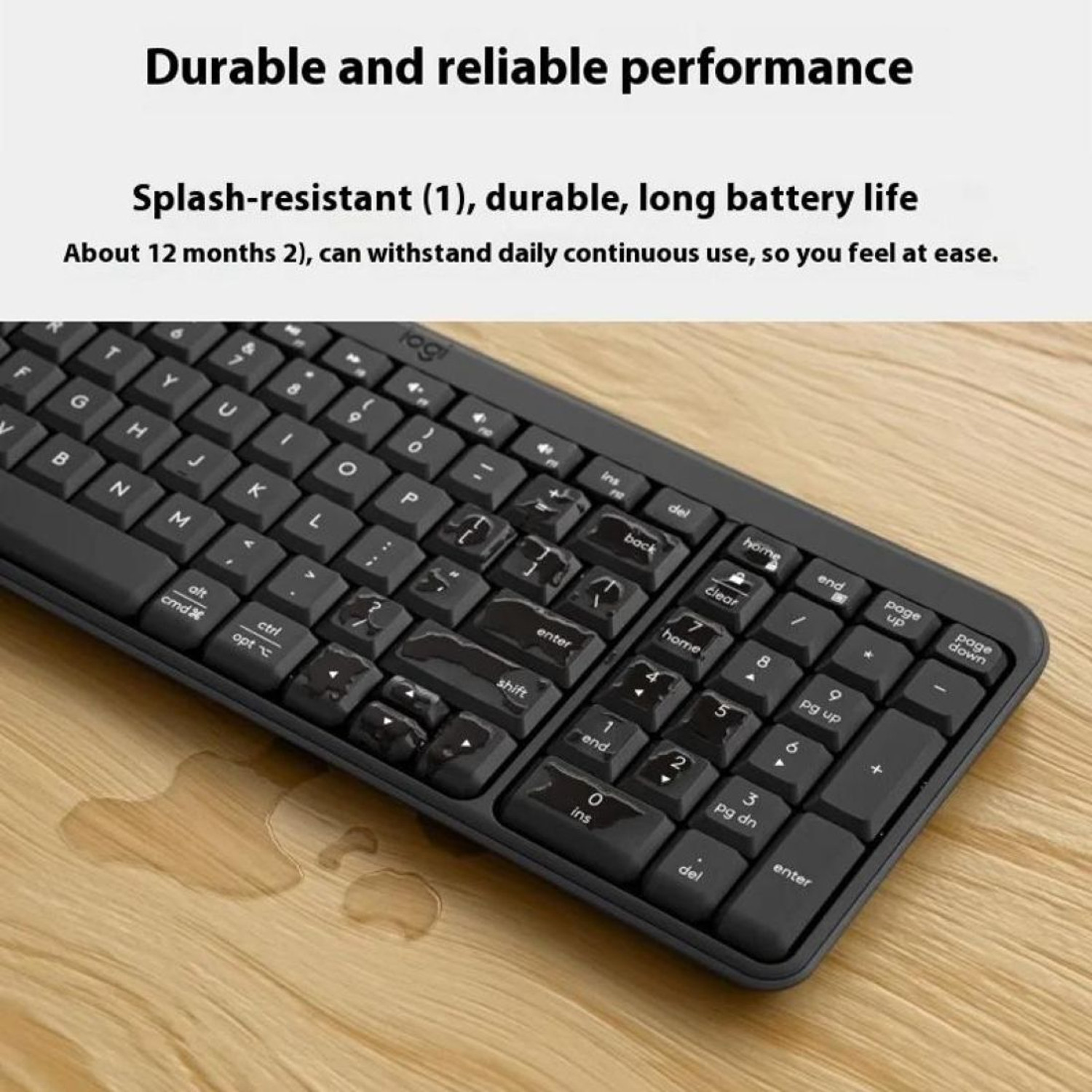 Image of Logitech K251 Bluetooth Laptop-size Laptop Keyboard Compatible with Desktop, iPad, Laptop, Mac, Tablet