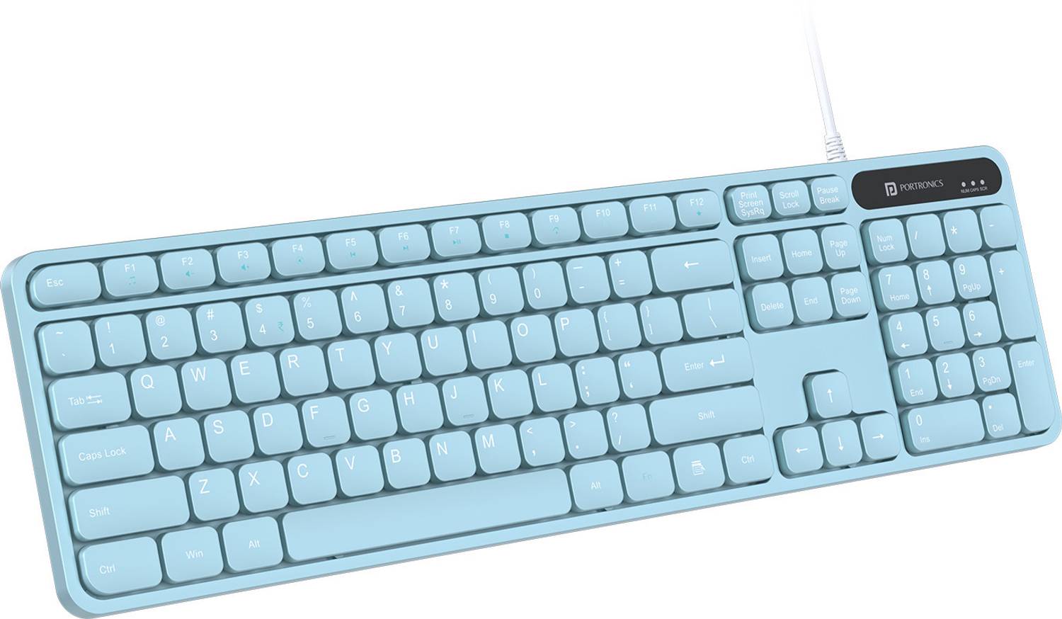 Portronics Ki-Pad 3 USB Wired Keyboard, Noise-free Typing, Large