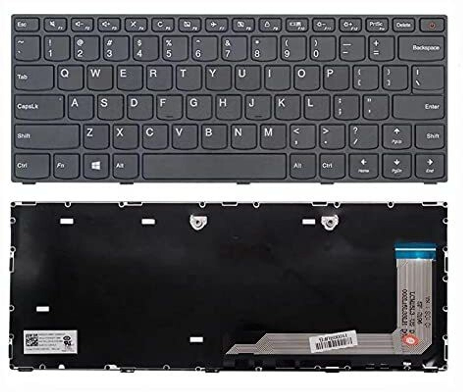 Image of TECHCLONE Laptop Keyboard Replacement for 110-14ISK E41-10 E41-15 E41-20 E41-25 Internal Laptop-size Laptop Keyboard Compatible with Desktop, Laptop, Mac Lenovo 110-14ISK E41-10 E41-15 E41-20 E41-25 Series {with On /Off}