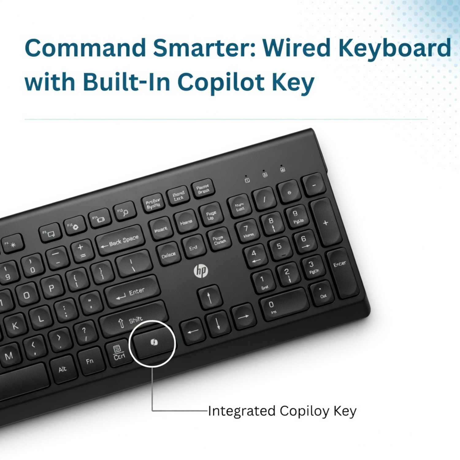 Image of HP 115 Wireless Standard Laptop Keyboard Compatible with Desktop, Laptop, Mac (Black)