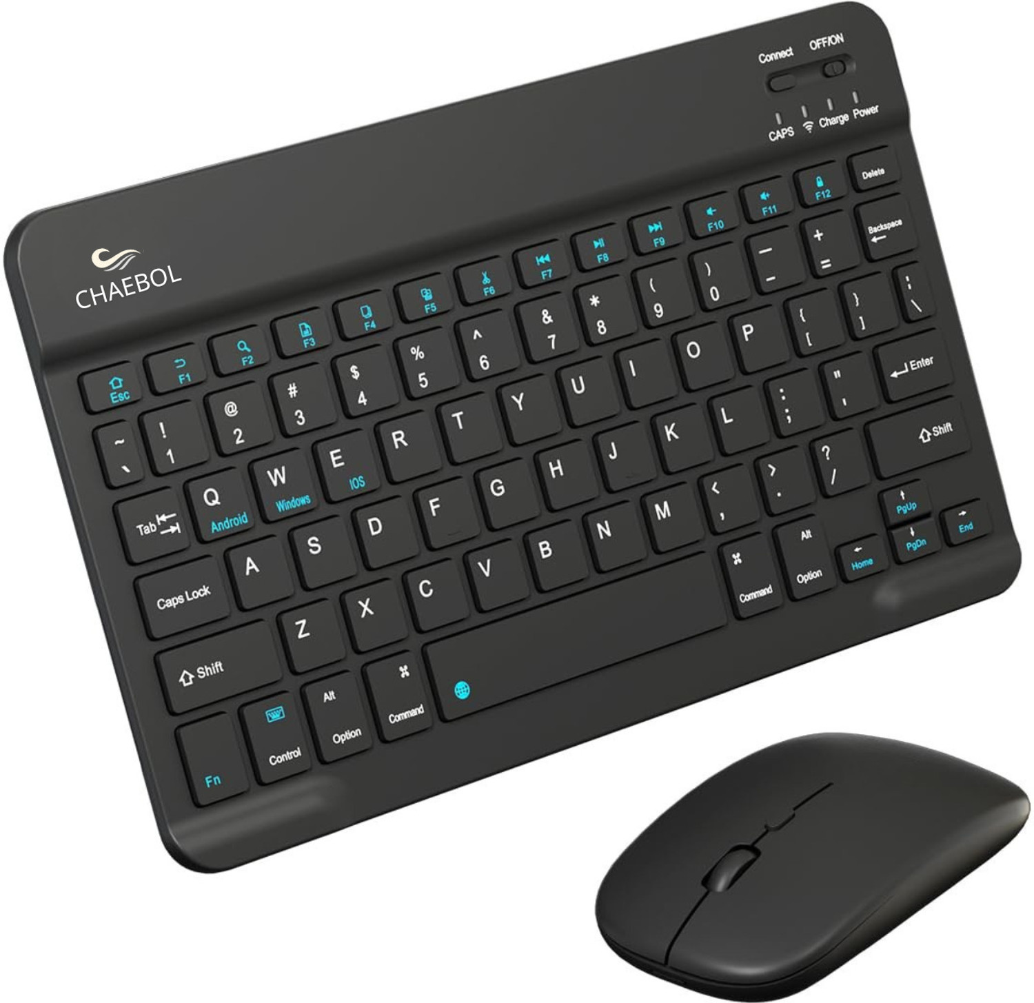 Image of Chaebol Wireless Keyboard and Mouse Combo, Rechargeable Battery, Bluetooth Bluetooth, Wireless Laptop-size Laptop Keyboard Compatible with Desktop, iPad, Laptop, Mac, Tablet
