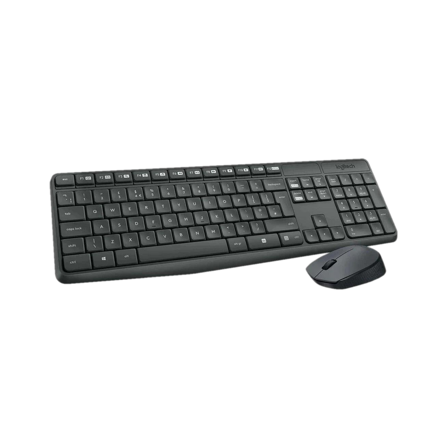 Logitech MK235 Full-Sized, 15 FN Keys, 3-Year Battery Life Combo Mouse and Wireless Standard Laptop Keyboard Compatible with Desktop, Laptop, Mac with High-Precision Optical Mouse, 2.4GHz Lag-Free Wireless, up to 3-Year Battery Life, Dedicated Multimedia Hotkeys