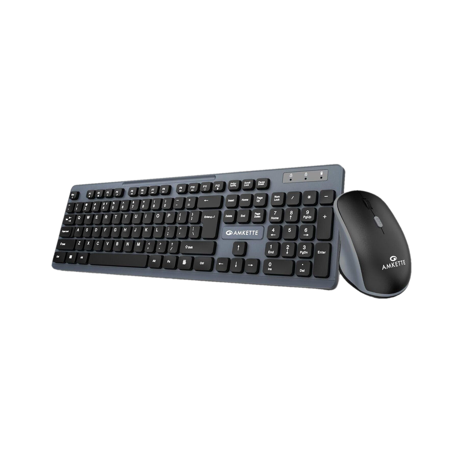 Image of AMKETTE Primus NXT Wireless Keyboard & Mouse Combo, 2.4GHz, 3200 DPI, Silent Keys Wireless Standard Laptop Keyboard Compatible with Desktop, Laptop, Mac