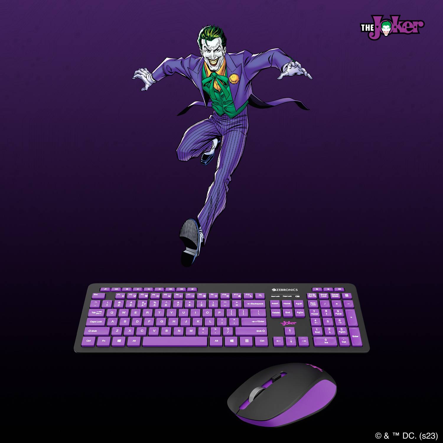 ZEBRONICS Zeb DC JOKER edition COMPANION 500 Wireless combo with