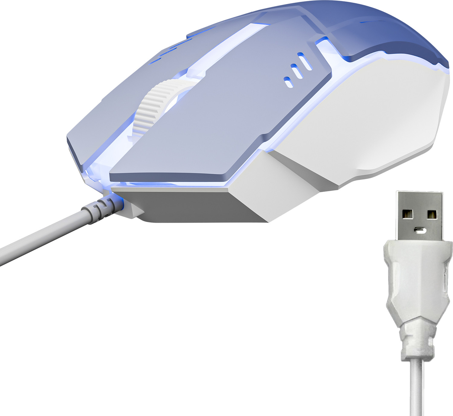 Image of ZEBRONICS ZEB-KKB 4(Zeb-War 2) White+Blue Wired USB Standard Gaming Keyboard Compatible with Laptop, Desktop