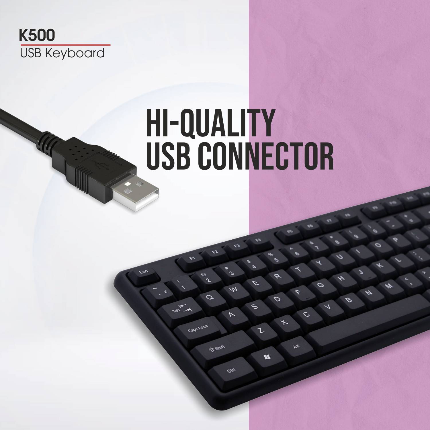 zebion K500 Wired Keyboard + Swag Wired Mouse Wired USB Standard Desktop Keyboard Compatible with Desktop, Laptop, Mac Easy to Use,Plug and Play,Quick, Comfy Durable body - Image 4