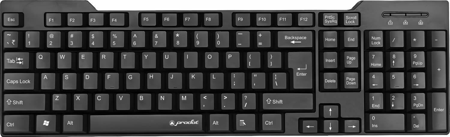 PRODOT ProSeries KB-247s USB Wired Keyboard I Plug & Play Technol
