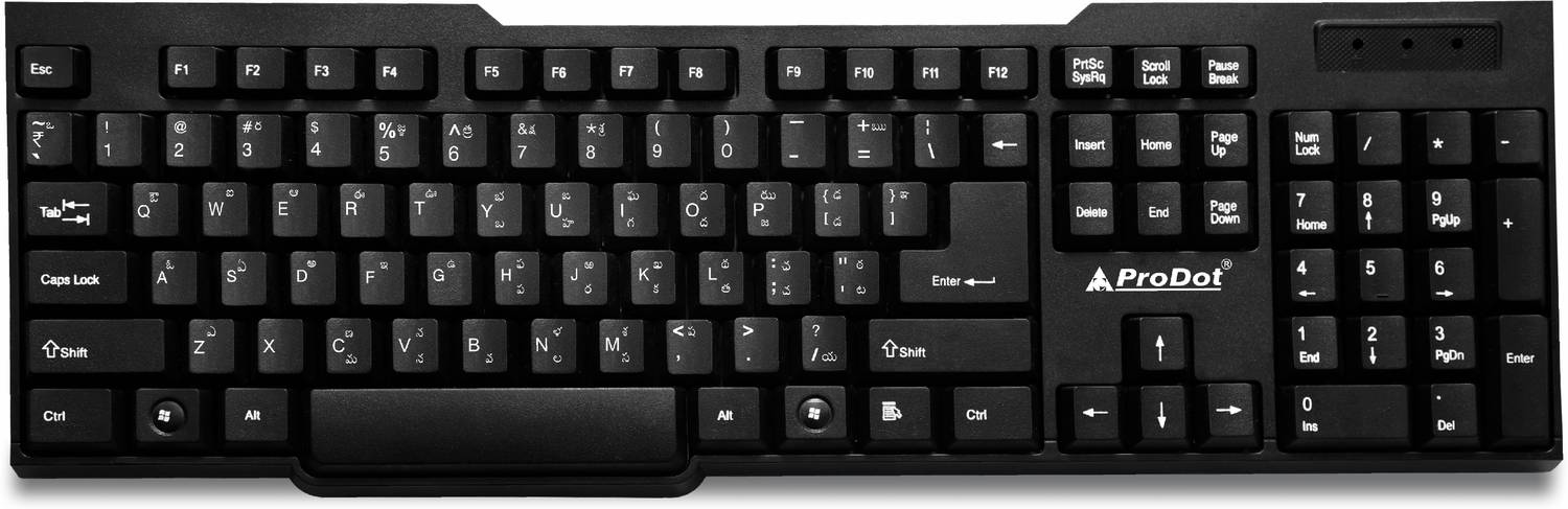 PRODOT Choice-Telugu with 104 Keys Wired USB Standard Laptop Keyb