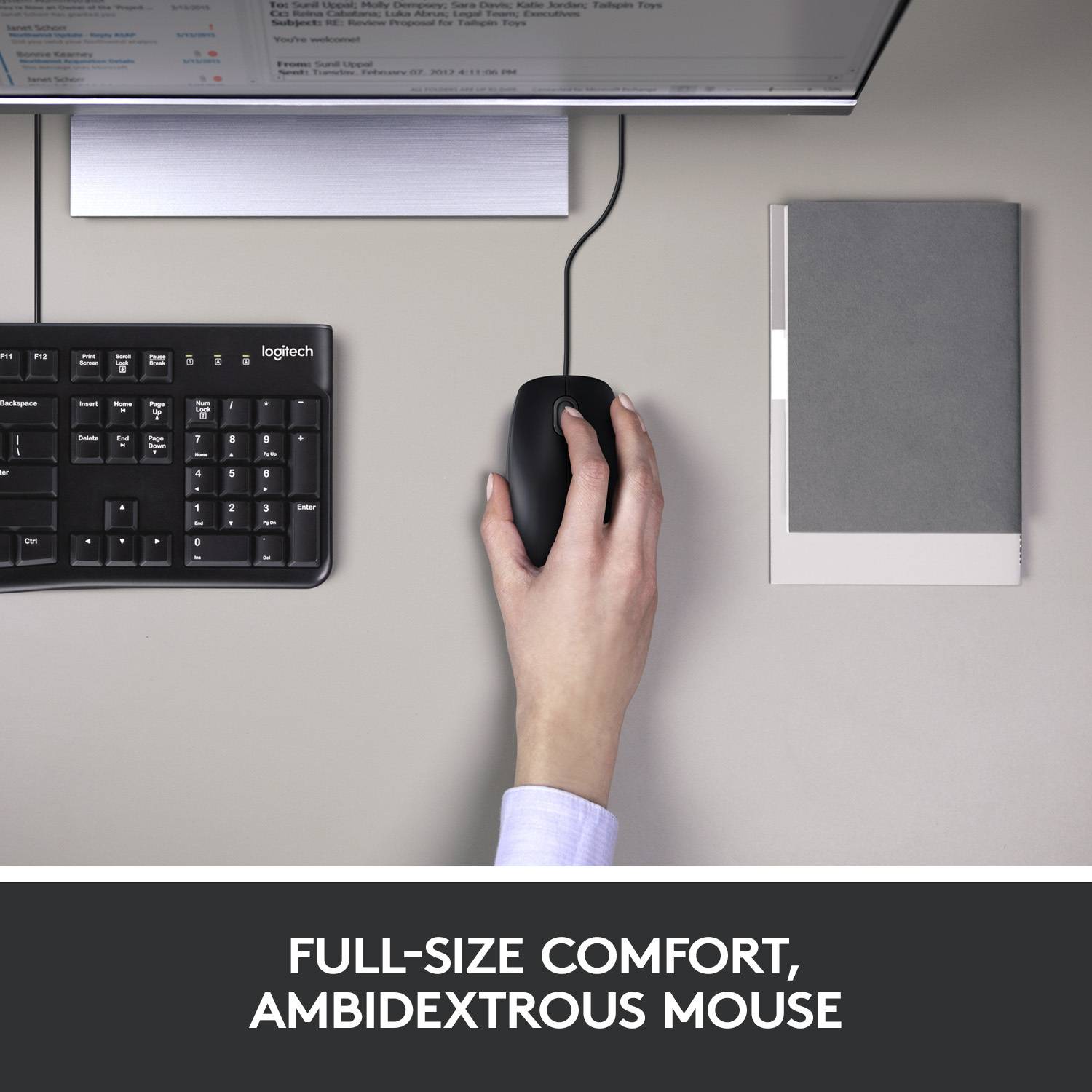 Logitech MK120 USB 2.0 Keyboard and Mouse Combo - Image 3