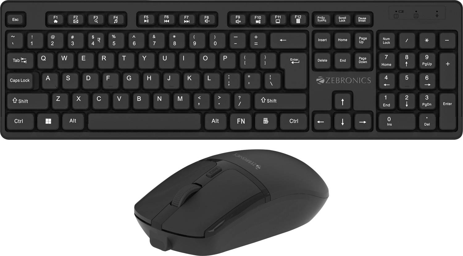 ZEBRONICS ZEB-COMPANION 120 Wireless Standard Laptop Keyboard Compatible with Desktop, Laptop - Image 1