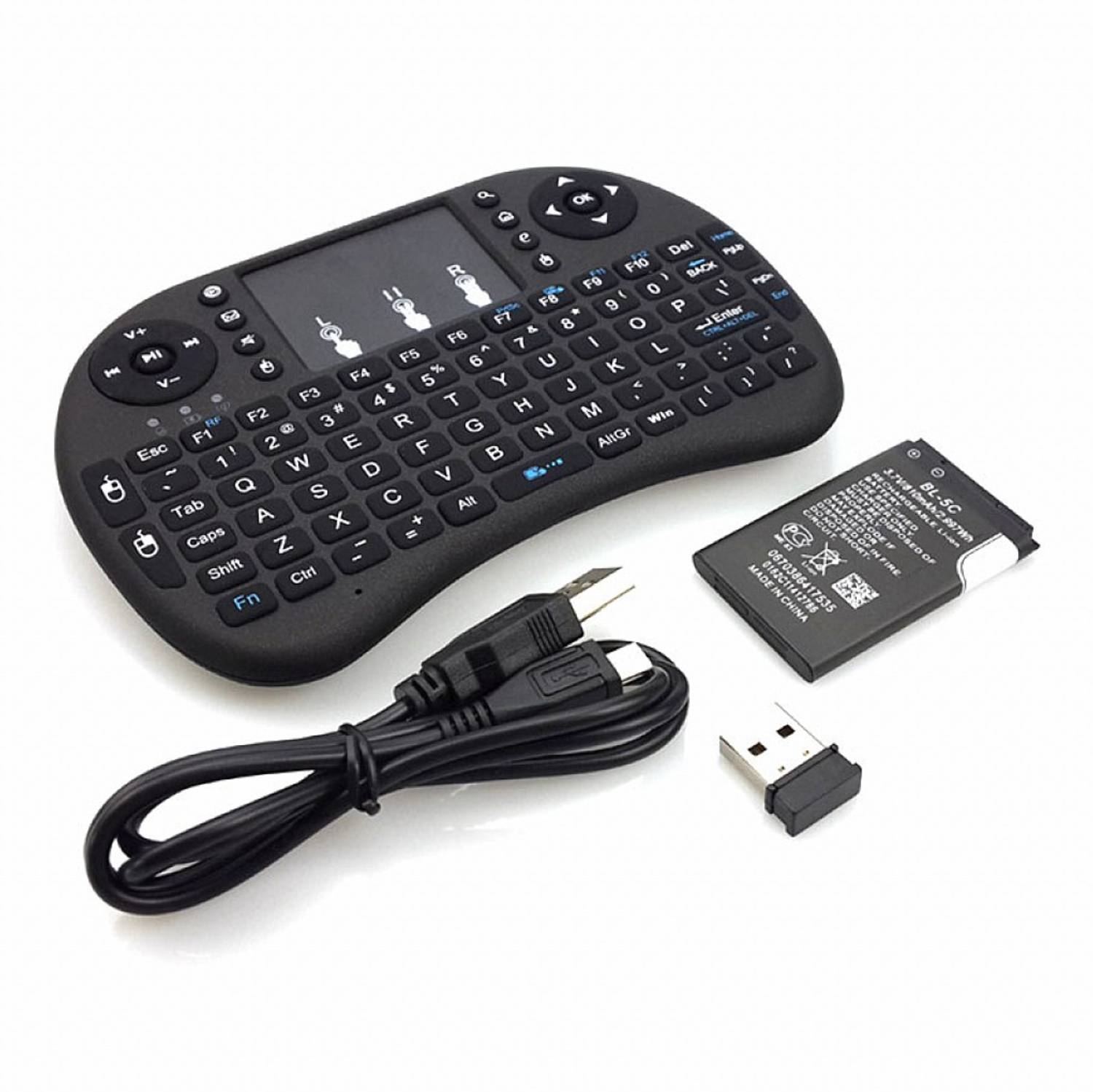 Clairbell Qwx_1465_Mini Wireless Keyboard with Touchpad Mouse, 2.