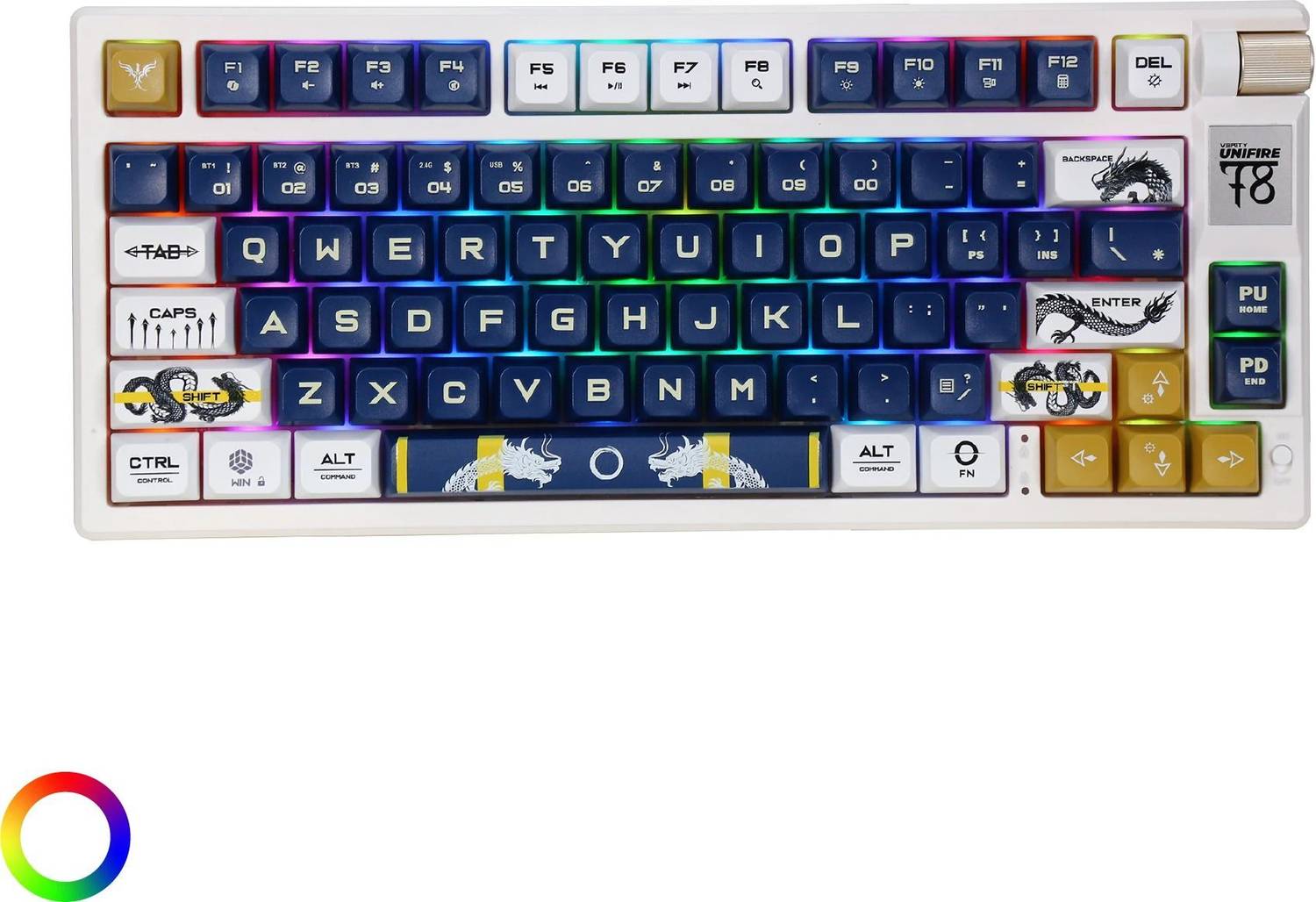 Verity Unifire 78 RGB Mechanical Gaming Keyboard, Customizable Ke