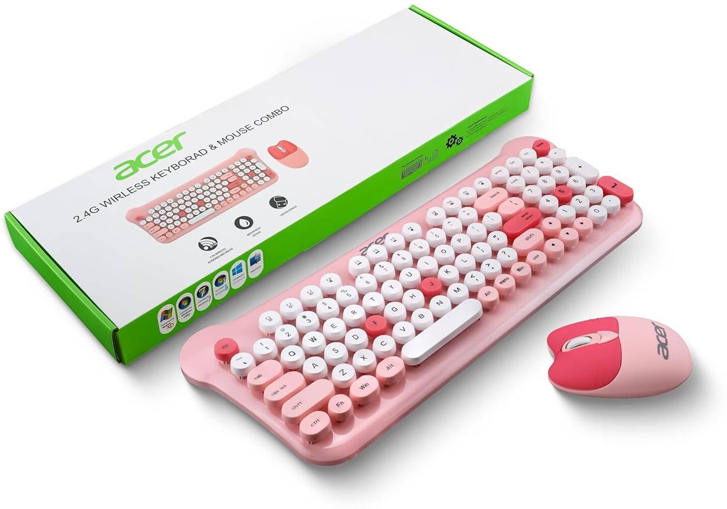 Acer CUTEO 2.4GHz Keyboard & Mouse Combo Wireless Standard Laptop