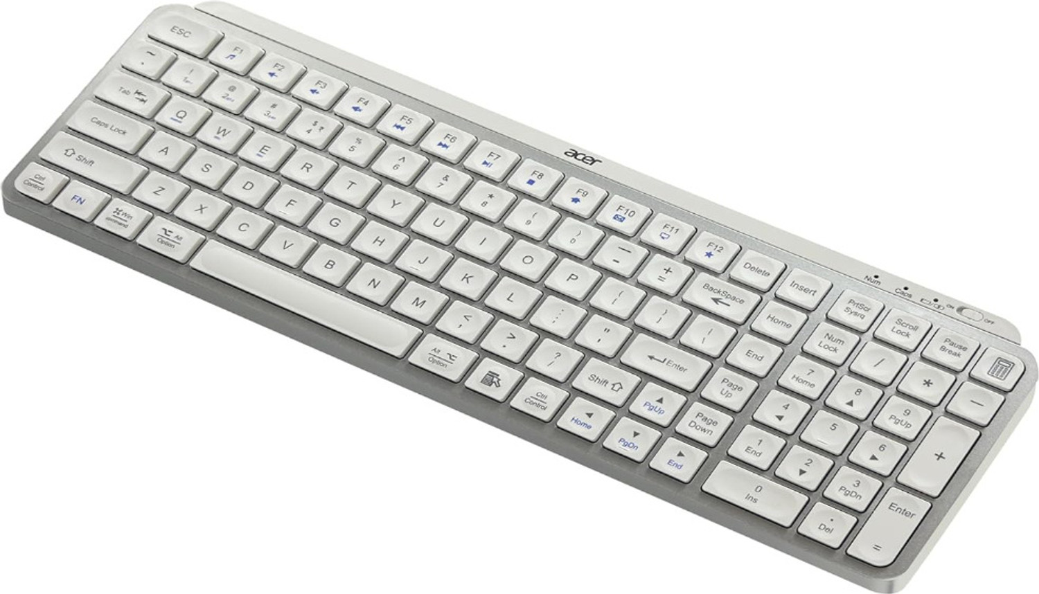 Image of Acer ZC.A01SI.3ZG Wireless Standard Laptop Keyboard Compatible with Desktop, Laptop, Tablet