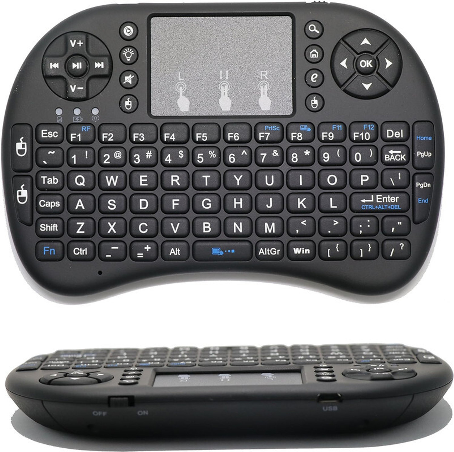 Image of Clairbell U86 Hard key Mini Home Theater Keyboard: Touchpad Included Smart Connector Handheld Laptop Keyboard Compatible with Desktop, Laptop, Mac
