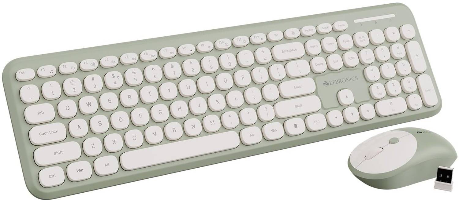 ZEBRONICS Companion 302 2.4GHZ Wireless Keyboard & Mouse Combo wi
