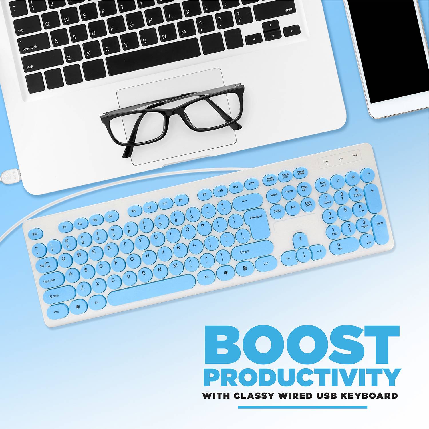 Intex Classy Wired USB Keyboard IT-KB335 White - Image 3