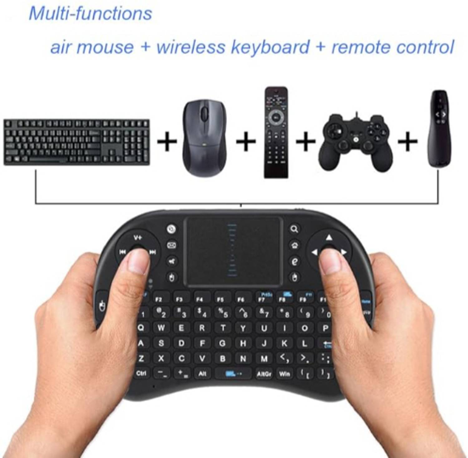 ROAR BGF_862A_Mini Wireless Keyboard with Light with Attach, Mous