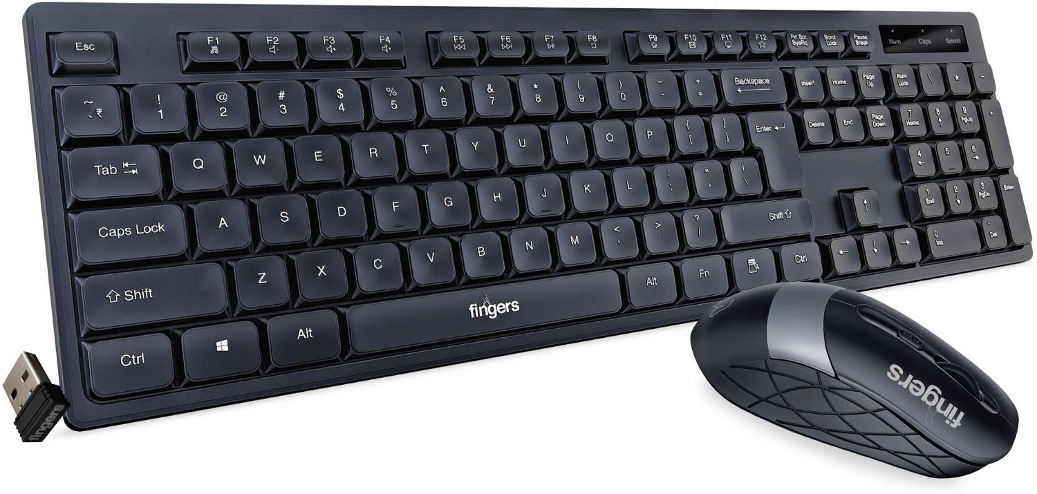 FINGERS AeroClicks Combo With Mouse Wireless Standard Multi-devic