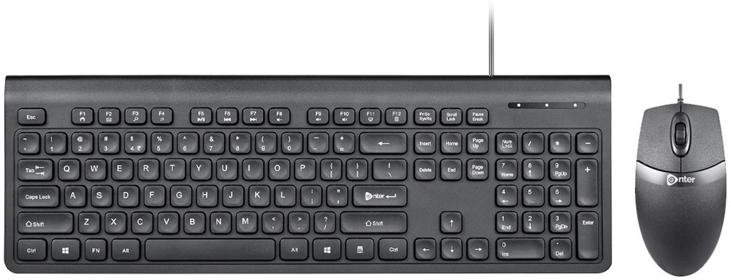 Image of Enter StyleType Pro Combo Wired USB Standard Laptop Keyboard Compatible with Desktop, Laptop, Mac, Tablet