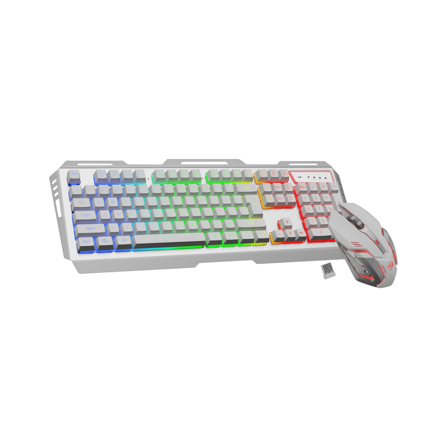 ZEBRONICS Transformer Pro (Zeb-NWK 1) Wireless Standard Gaming Keyboard Compatible with Desktop, Laptop, Mac with 4000 DPI Optical Mouse, 2.4GHz Lag-Free Wireless