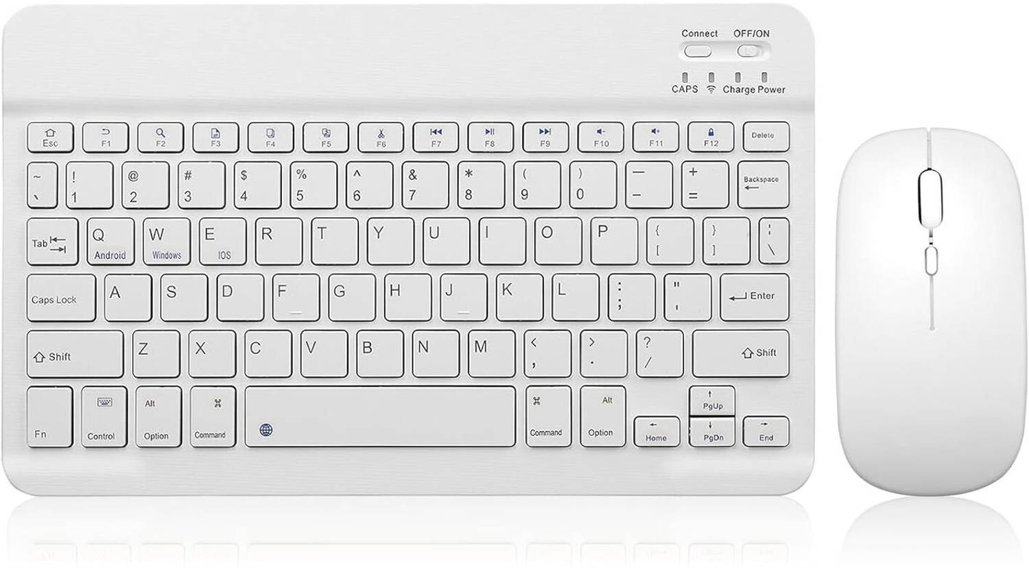RyzCare Rechargeable Slim Typewriter-Style Compact Keyboard & Mou